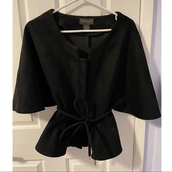 Gracia black jacket with belt - Picture 1 of 7